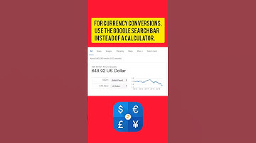 For currency conversions, use the Google search bar instead of a calculator.