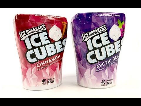 ICE BREAKERS ICE CUBES Snow Cone Sugar Free Gum, 3.24 oz bottle