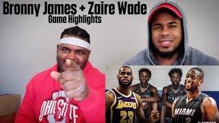 Bronny james + zaire wade game highlights (reaction)