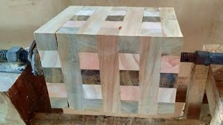 TRIK MEMBUAT GUCI GELOMBANG..... bubut kayu
