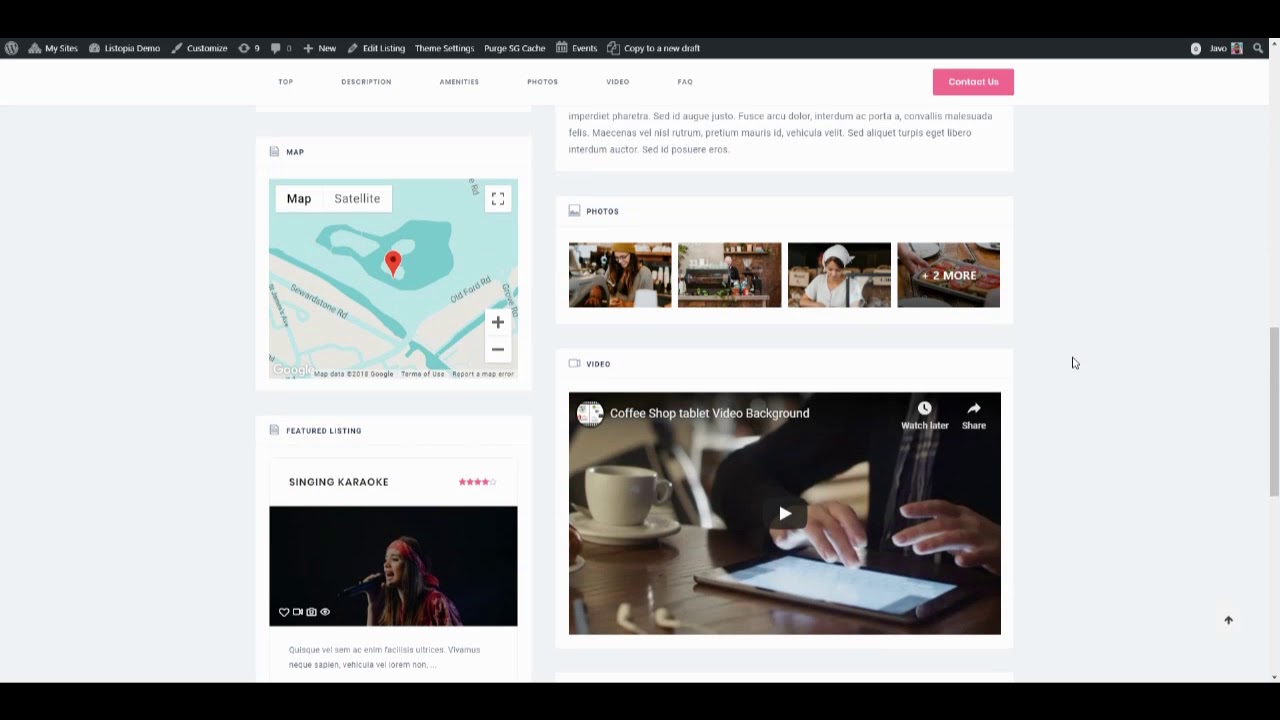 [Intro] Javo WordPress Listopia Theme