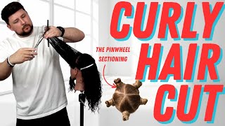 HOW TO CUT CURLY LAYERS  (the pinwheel haircut)