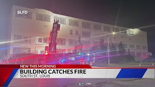 Firefighters battle warehouse fire overnight in south St. Louis