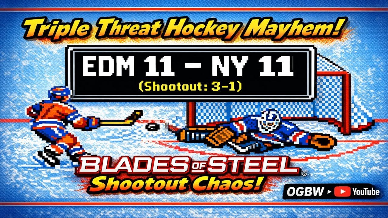 BLADES OF STEEL NHL WAR! Edmonton vs New York — 11–11 Triple Threat, Shootout Chaos! | Old Gray Bear