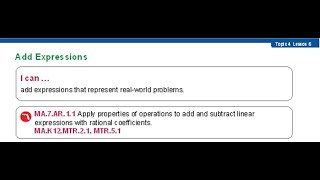 Topic 4 Lesson 6 Add Expressions Net Worth