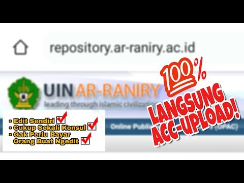 Format Upload Skripsi Repository UIN Ar-raniry Banda Aceh (2019)