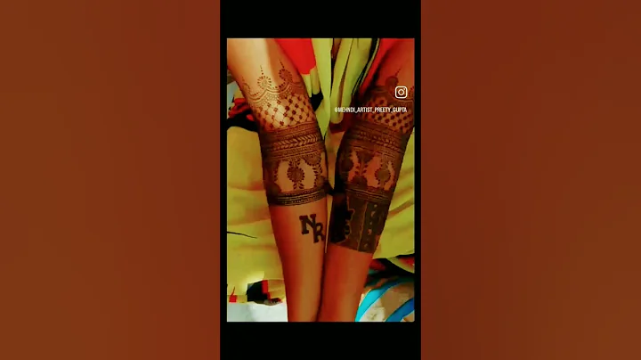 bridal mehndi with bold couple name