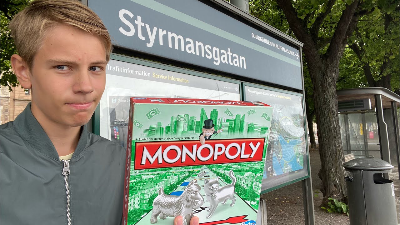 Monopolbrädet Bestämmer vart i Stockholm jag åker-Utmaning!