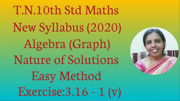 T.N. 10TH  maths  Exercise 3.16-1(v) | Algebra (Graph) Easy Method |