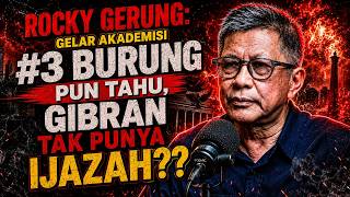 ROCKY GERUNG: TENSI PILPRES 2029 POTENSI MEMANAS, IJAZAH GIBRAN BAKALAN DIPERTANYAKAN PUBLIK!