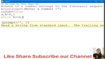 Python Program to check a number belong to Fibonacci sequence or not|Python Programming|Fibonacci No