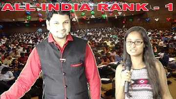 ALL INDIA RANK 1 INTERVIEW SMALL TOWN NON MATH BACKGROUND MAKES BIG CREATES HISTORY