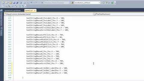 XNA 4 Course I Ch 09 09 Set Mouse Relative Text Positions