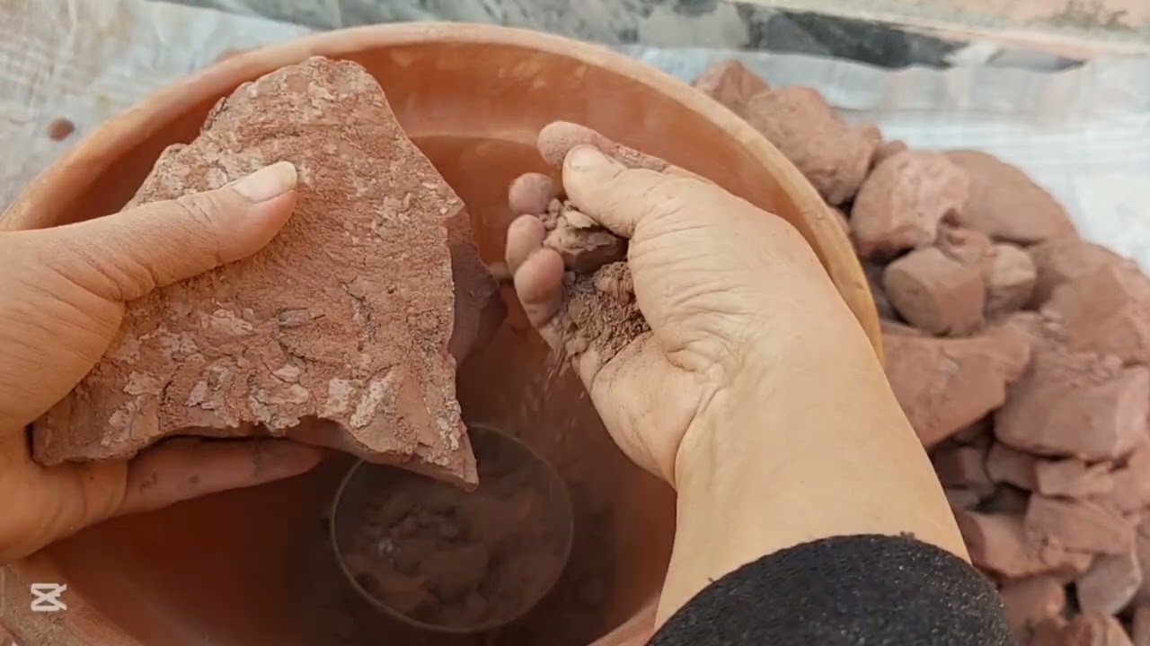 Pure Red Dirt | Crumbling video | Satisfying | ASMR | subscribe for more 