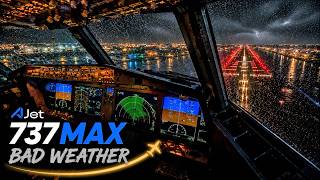 Bad Weather in Turkey in cockpit Ajet 737MAX