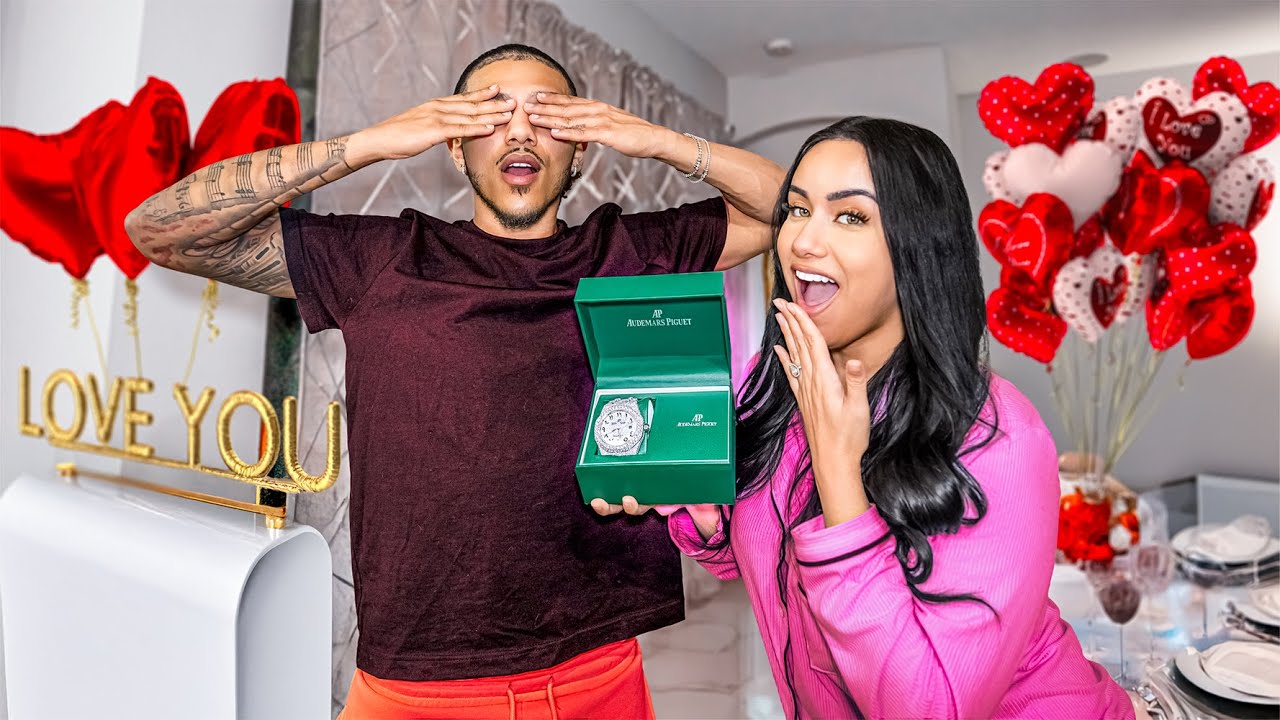 I Surprised Him With His First AP WATCH For VALENTINES Day!