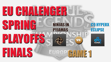 EU Challenger Spring Playoffs Finals:  Ninjas in Pyjamas vs Cloud 9 Eclipse G1 Highlights
