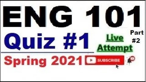 ENG101 quiz 1 live attempte with correct answers Part #2 || solved quiz spring semester 2021