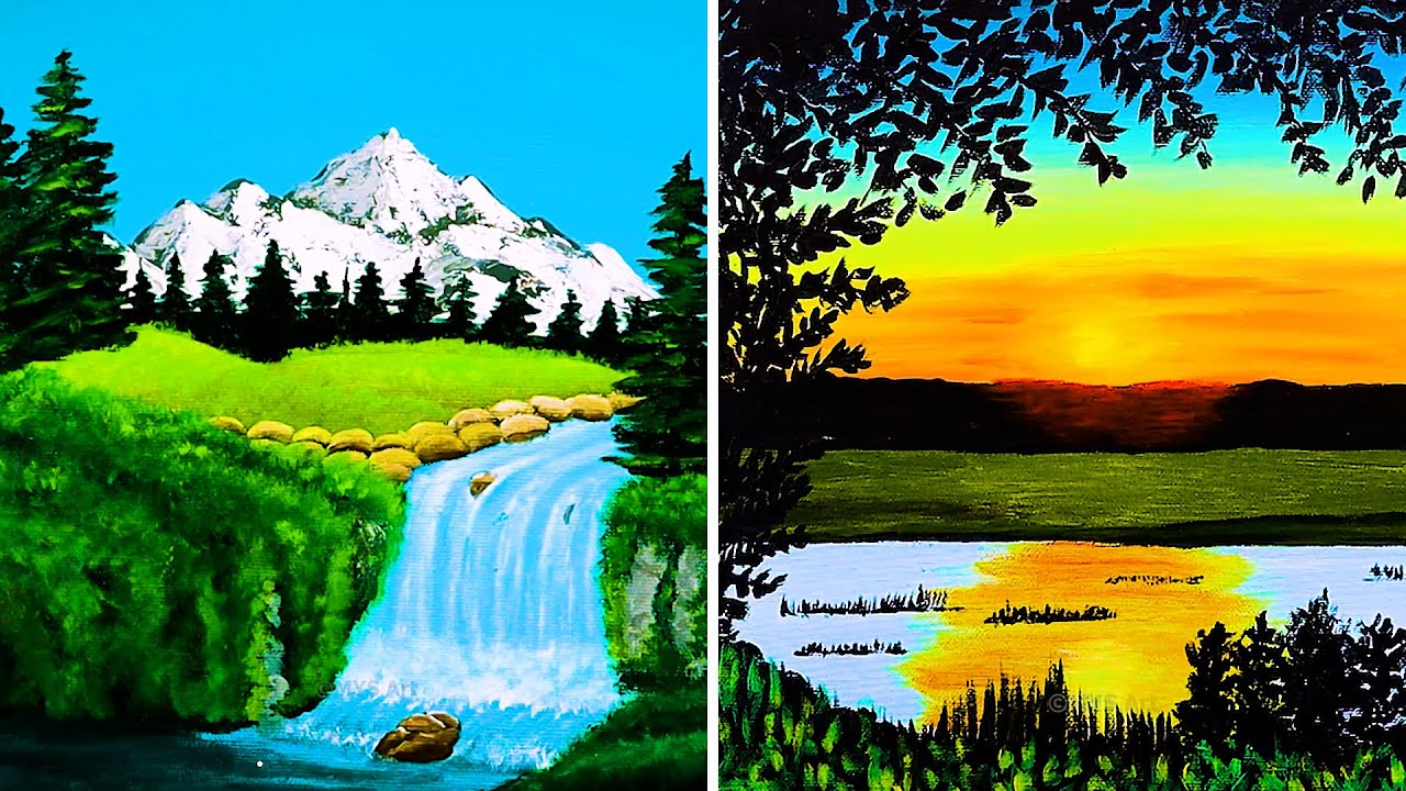 Easy Landscape Painting Ideas for Beginners, Easy Canvas Painting Idea –