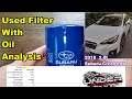 Subaru Oil Filter 15208AA15A Cut Open With Pennzoil Oil Analysis