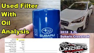 Subaru Oil Filter 15208AA15A Cut Open With Pennzoil Oil Analysis