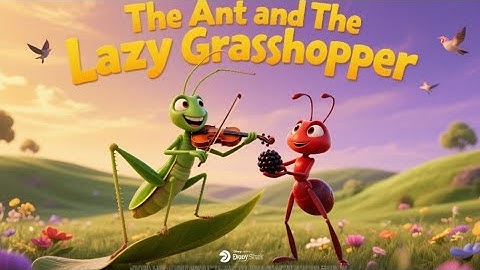 🐜 The Ant and The Lazy Grasshopper | Moral Story for Kids 🌿🎶