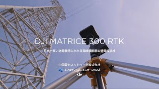 DJI Matrice 300 RTK - 日本一高い送電鉄塔にかかる海峡横断部の送電線点検