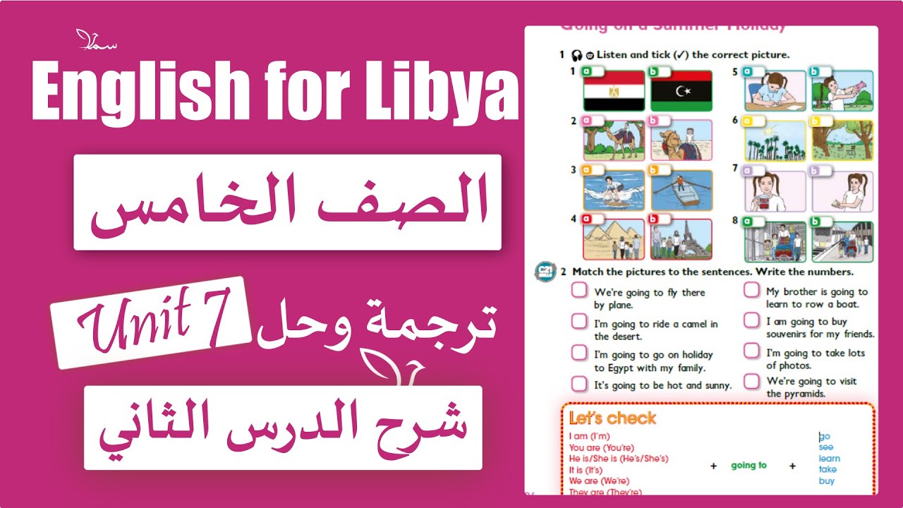 انجليزي الصف الخامس الوحدة السابعة الدرس الثاني