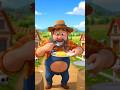 Greedy Farmer Eats 100 Eggs and Regrets It 😱 | Funny 3D Animation #shorts
