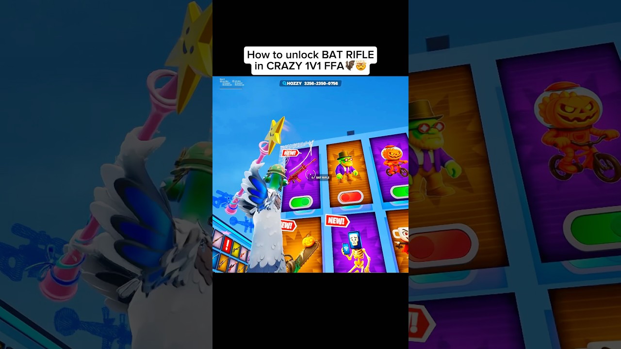HOW TO GET THE BAT RIFLE IN CRAZY 1V1 FFA😳