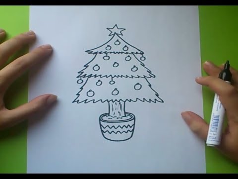 Como dibujar un arbol de navidad paso a paso 2  How to 