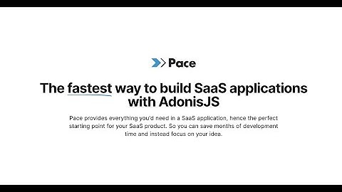 Pace demo - SaaS boilerplate for AdonisJS