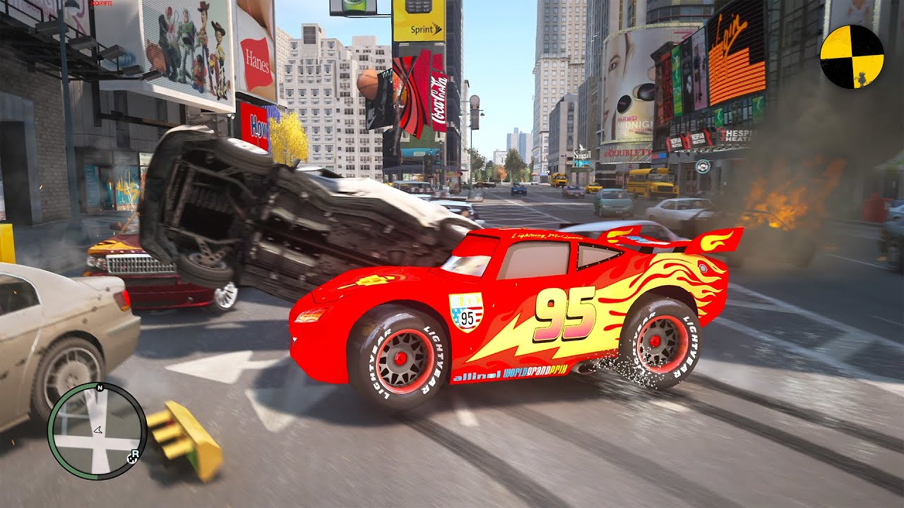 GTA 4 Crazy Disney Cars Ep.12