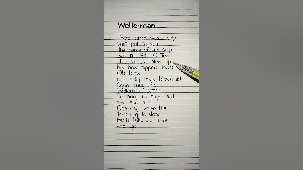 WellermanSong by Nathan Evans and Santiano lyrics #wellerman #seashanty WellermanSong by Nathan Evans and Santiano lyrics #wellerman #seashanty