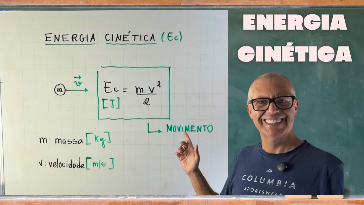 ENERGIA CINÉTICA - Teoria e exemplo resolvido. 