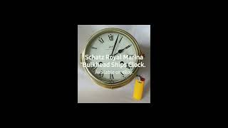 German Schatz Royal Mariner Bulkhead Ships Clock Vintage.