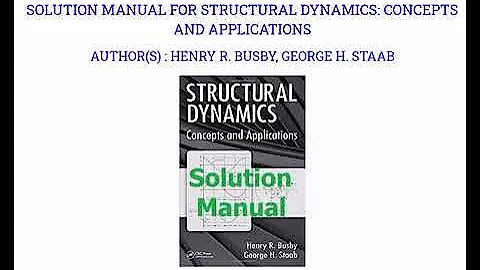 Solution Manual for Structural Dynamics  Henry Bus...