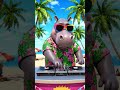 hippo is playing music