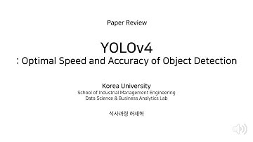 [Paper Review] YOLOv4: Optimal Speed and Accuracy of Object Detection