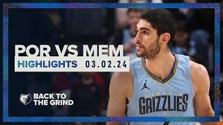 Memphis Grizzlies Highlights vs. Portland Trail Blazers