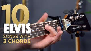 Video thumbnail of "Play 10 ELVIS songs with 3 EASY chords"
