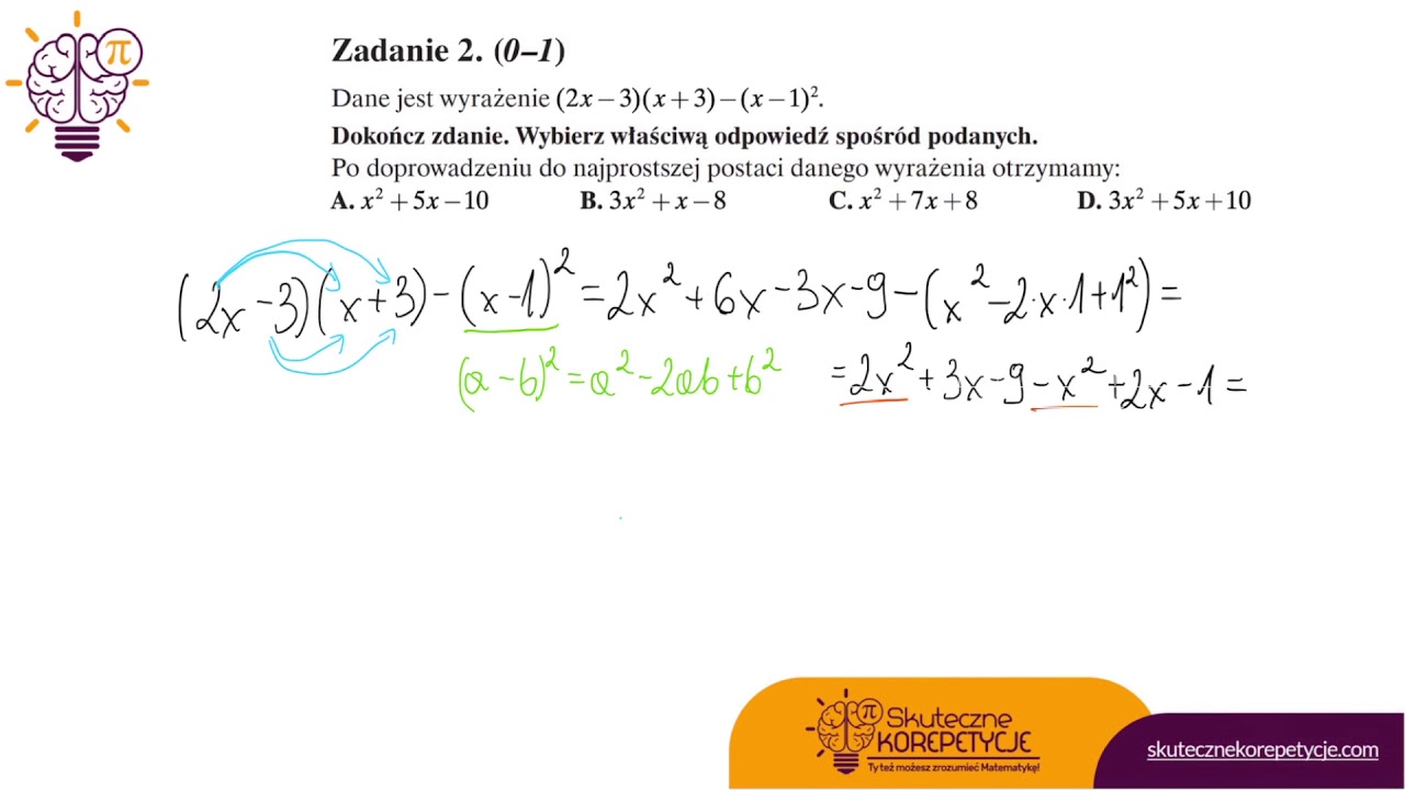 Próbny egzamin ósmoklasisty Operon matematyka grudzień 2019 zadanie 2