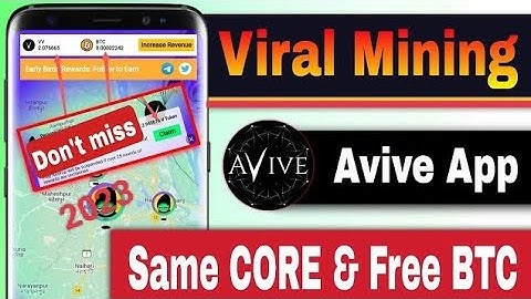 Avive Mining Daily Bitcoin Earning | Avive mining same like COREdao Avive Coin Airdrop Hindi vv coin