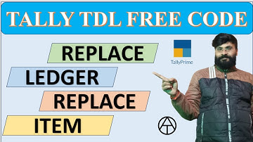 OMG REPLACE LEDGER OR STOCK ITEM || TALLY TDL FREE CODE||