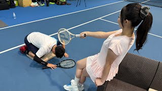 新番組がはじまる直前に上司をボコボコにして気持ちよくスタート切りたい部下【りこぴんvsサクP 第34戦】