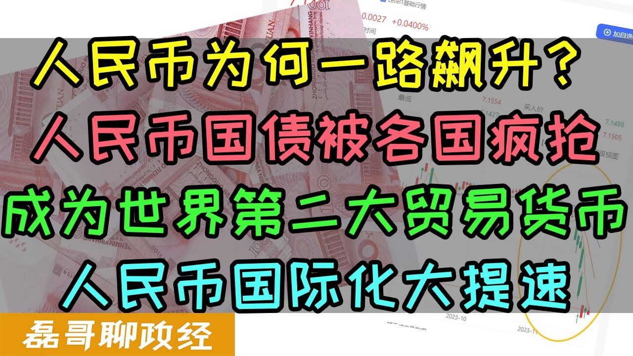 人民币的大反攻！美元兑人民币狂跌不止逼近7.1整数关口！为何人民币最近如此强势？人民币竟然超过欧元成为世界第二大贸易流通货币，人民币债券被疯抢！反共是工作亲共是生活？加拿大偷偷摸摸买了10亿人民币国债