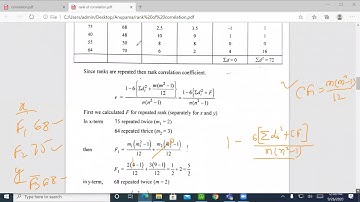 Rank of Correlation-Part-2 Lect-16| Unit-II Mathematics  | CSE-III Sem by  #AryaCollege