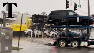 Train crashes into car hauler stuck on rail tracks in Florida screenshot 2