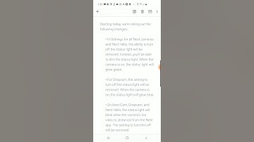 Nest Camera Status Light Update