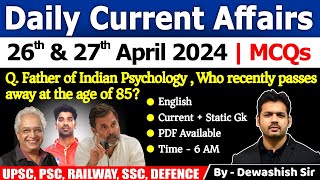 26th & 27th April 2024 | Current Affairs Today | Daily Current Affair | Current affair 2024 #current